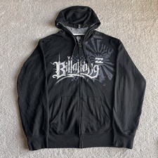 Vintage y2k Billabong Surf Full Zip Hoodie Sweatshirt Men's Grunge Skate Size L