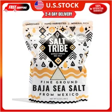 Salt Tribe Baja Gold Sea Salt | 90+ Minerals | Fine Ground | Organic | 15 oz