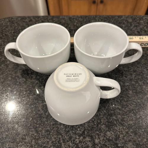 Pottery Barn GREAT WHITE Collection Rim Shape 12 OZ Coffee Cup - Picture 2 of 3