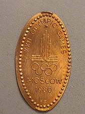 VERY RARE Moscow 1980 XXII Olympic Games Elongated Penny COPPER - Frank Brazzell
