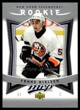 2007-08 Upper Deck MVP #327 Frans Nielsen New York Islanders Rookie Hockey Card. rookie card picture