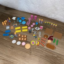 Mixed Lot of Vintage Barbie Kitchen Food Accessories 1980  s 87 Pieces  