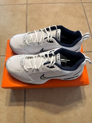 Nike Air Monarch IV White Metallic Silver 415445-102 Mens Size 13,14