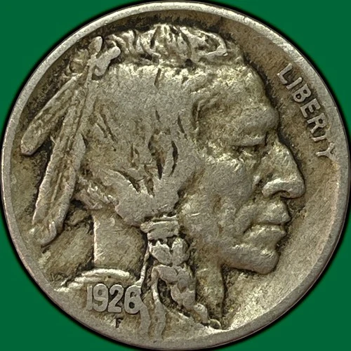 1926 Buffalo Nickel Choice Very Fine VF+ Coin #36981