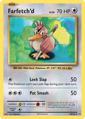 Farfetch'd 68/108 XY - Evolutions Reverse Holofoil Pokémon TCG