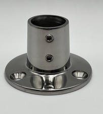 Whitecap 6139C 90 Degree Stainless Steel Round Rail Base Fitting for 1" O.D Tube