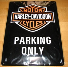 BLECHSCHILD    Harley-Davidson   Parking   Motorrad  30 x 40 cm  NEU