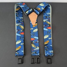 Perry Suspenders Mixed Fish Print Novelty Suspenders Mens