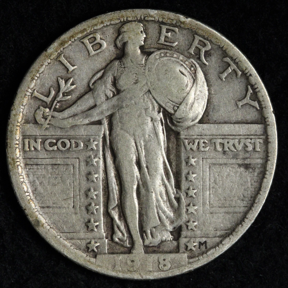Philadelphia 1918 Year Standing Liberty US Quarters (1916-1930