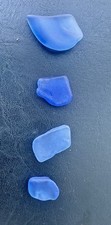 RARE, Cornflower Blue Sea Glass, From Monterey Bay, CA.