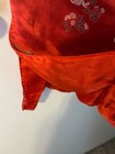 VINTAGE 1960s 70s Peony Shanghai China  Red Satin Kimono Robe Midi Size 42 Lined — photo 7