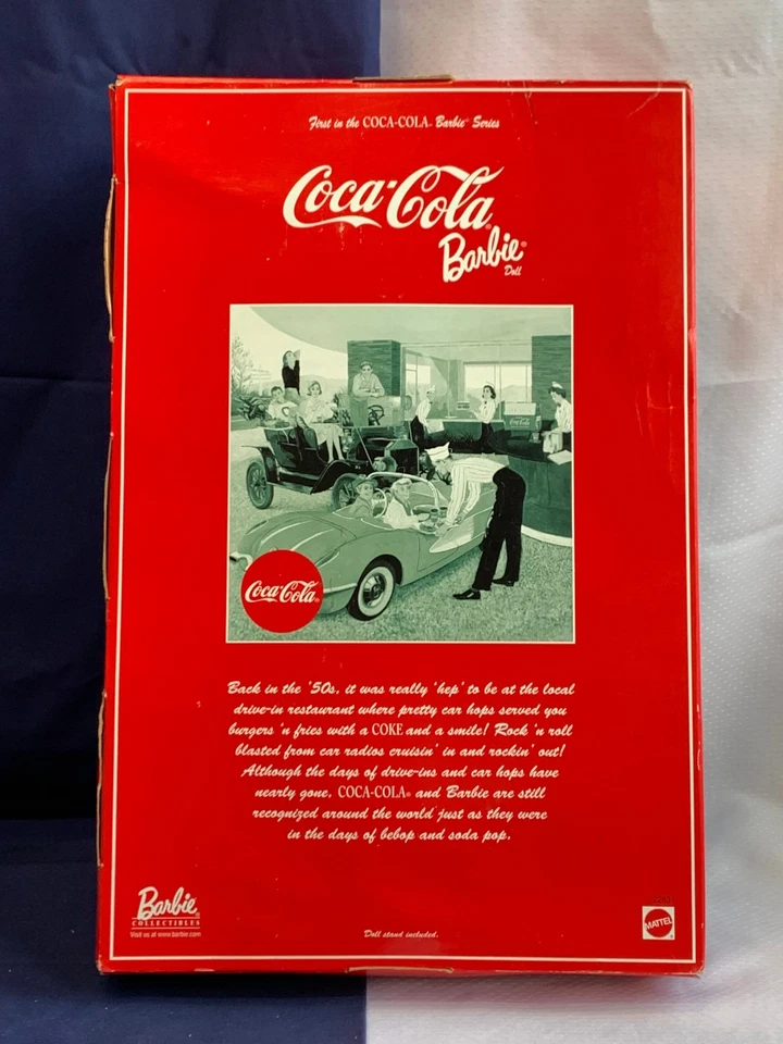 Muñeca Barbie de moda Mattel Coca-Cola 1998 edición coleccionista en caja Foto 2 de 4