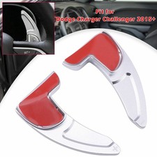 2PCS For Dodge Challenger 15 Car Silver Steering Wheel Shift Paddle Shifter