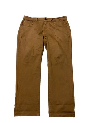 Warp + Weft Chicago Straight Leg Pants Mens 38 X 30 Brown Flex Canvas OD Chino