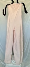 Zara Women Long Jumpsuit S Pale Pink Stretch Strapless Wide Leg 4661/363 NWT