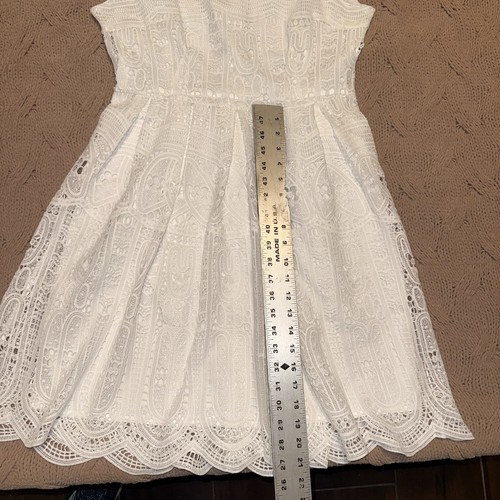 Miss Kelly 1999, White Lace Lined Women’s Dress, Size Large. - Picture 10 of 10