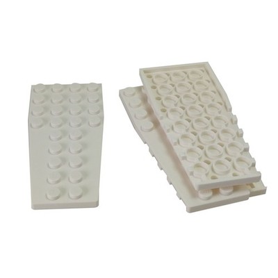 2 NEUE LEGO Wedge, Plate 4 x 9 with Stud Notches WeiÃ