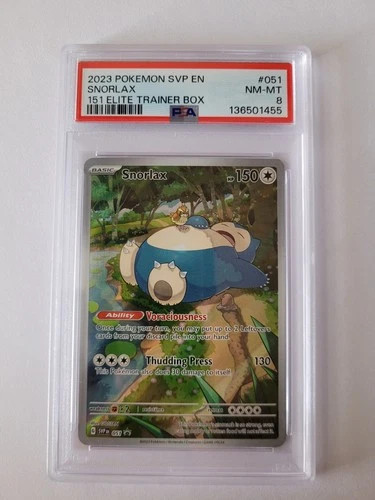 Snorlax 051 Elite Trainer Box Promo PSA 8 - 2023 Pokemon 151 (1455)