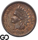 1909 Indian Head Cent Penny, Choice Unc+