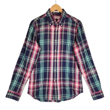 Gant Rugger Shirt Men's M Multicolor Plaid The Hugger Windblown Oxford Preppy
