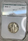 1930-S Standing Liberty Quarter with Glue Residue