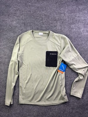 ごう様 Columbia Omni-Wick Shirt Mens Small Green Long Sleeve Zip Pocket
