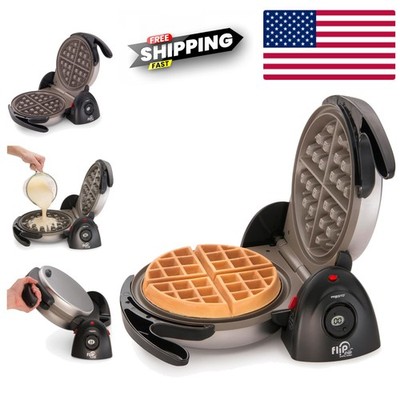 Presto 03510 Flipside Belgian Waffle Maker Ceramic Nonstick Rotating 7'' Waffles