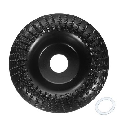 4'' Wood Carving Shaping Wheel with 7/8'' Arbor for 4'' 4.5'' , Black