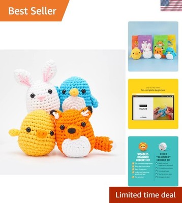 Crochet Kit for Beginners - Easy Arts and Crafts Knitting & Crochet Animals K...