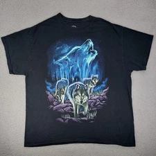 ODM Wolf Dog Spirit Native American Nature T Shirt Men's Size XL Mountain