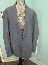 Men's J. Crew Ludlow F127 Chambray Somelos Suit Jacket 40r slim