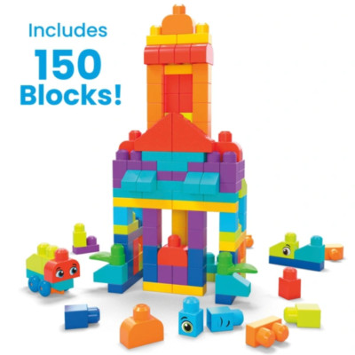 Mega Bloks 150-teiliges Gebäude Spielset Kinder Zuhause Lernen pädagogisches Spielzeug Spaß