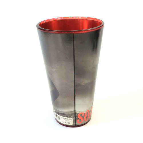 Sons of Anarchy Pint Glass Beer Cup Metallic Foil Red 16 Ounce SOA SAMCRO Jax - Picture 4 of 10