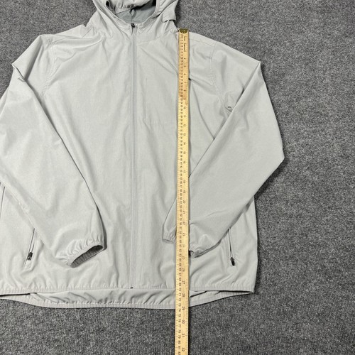 Vuori Jacket Mens XL Gray Outdoor Trainer Shell Hooded Full Zip Lightweight V512 - Picture 8 of 15