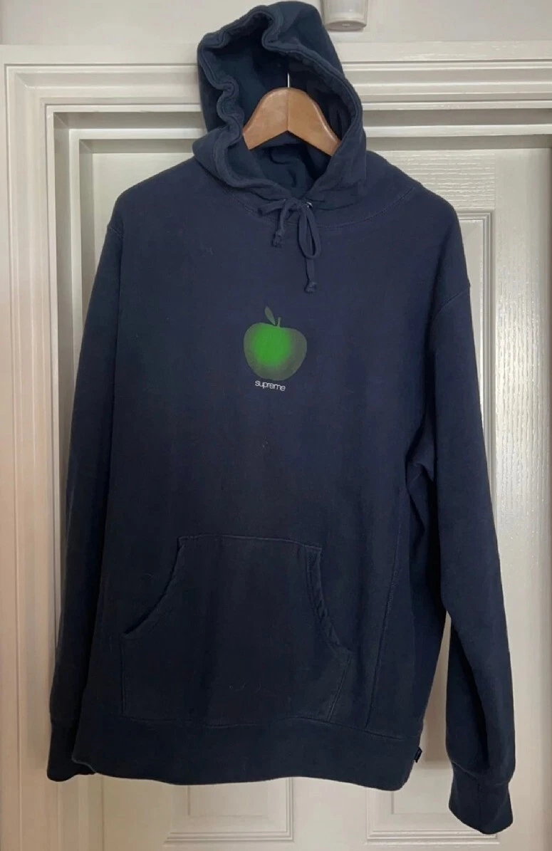 Sweat à capuche SS19 Supreme Apple bleu marine taille L Large