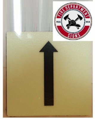 PHOTOLUMINESCENT DOOR IDENTIFICATION LETTER ''One Arrow UP '' SIGN ....REF24-1027