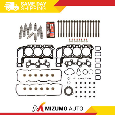 Engine Cylinder Head Gasket Set W/Head Bolts Fit For Jeep