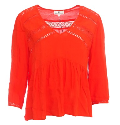 Freeman T Porter Top Blouse Tunique Femme Orange Anile Plain Color 22124638