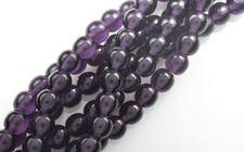 50 Tanzanite Purple Czech Glass Round Beads 6MM