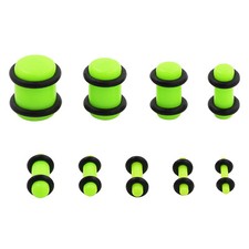 18pcs Acrylic Ear Gauges Kit Taper O-Ring Plug Piercing Stretching 14G-00G