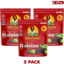 Sun-Maid California Sun-Dried Raisins - (3 Pack) 32 Oz Resealable Bag - Dried F