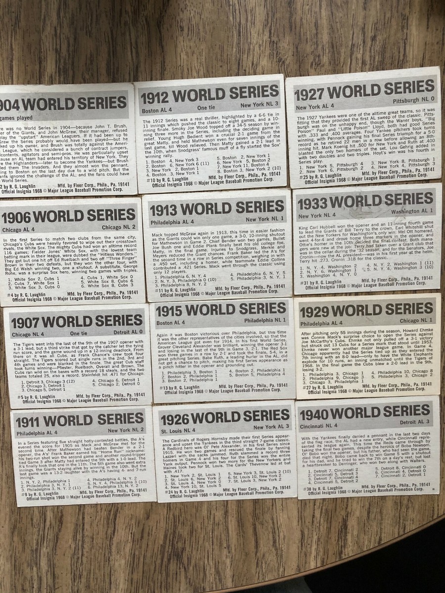 1971 Fleer World Series - Choose from list | eBay