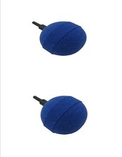 2'' (50mm) Ball Round Air Stones, Value 2 Pk, Safe for Pond Or Aquarium Aeration