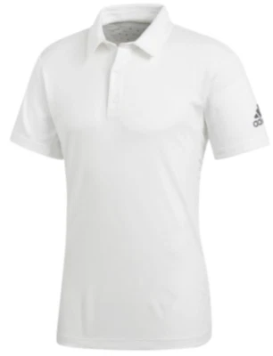 Adidas Herren Climachill Golf Tennis Polo/weiß/sportliche Passform/UVP £45