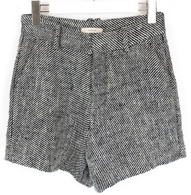 SUITSUPPLY Nylah Shorts Womens UK 8 Silk Blend Pattern Zip Fly