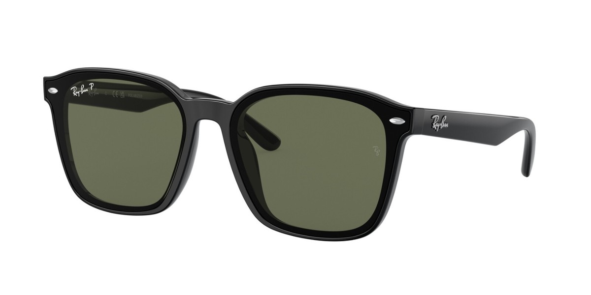 RAY-BAN SUNGLASSES RB4392D 601/9A BLACK/GREEN POLARIZED LENS 66MM