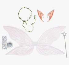 Fairy Costume Accessories Glitter Light Up Fairy Wings Cosplay 5 Pieces