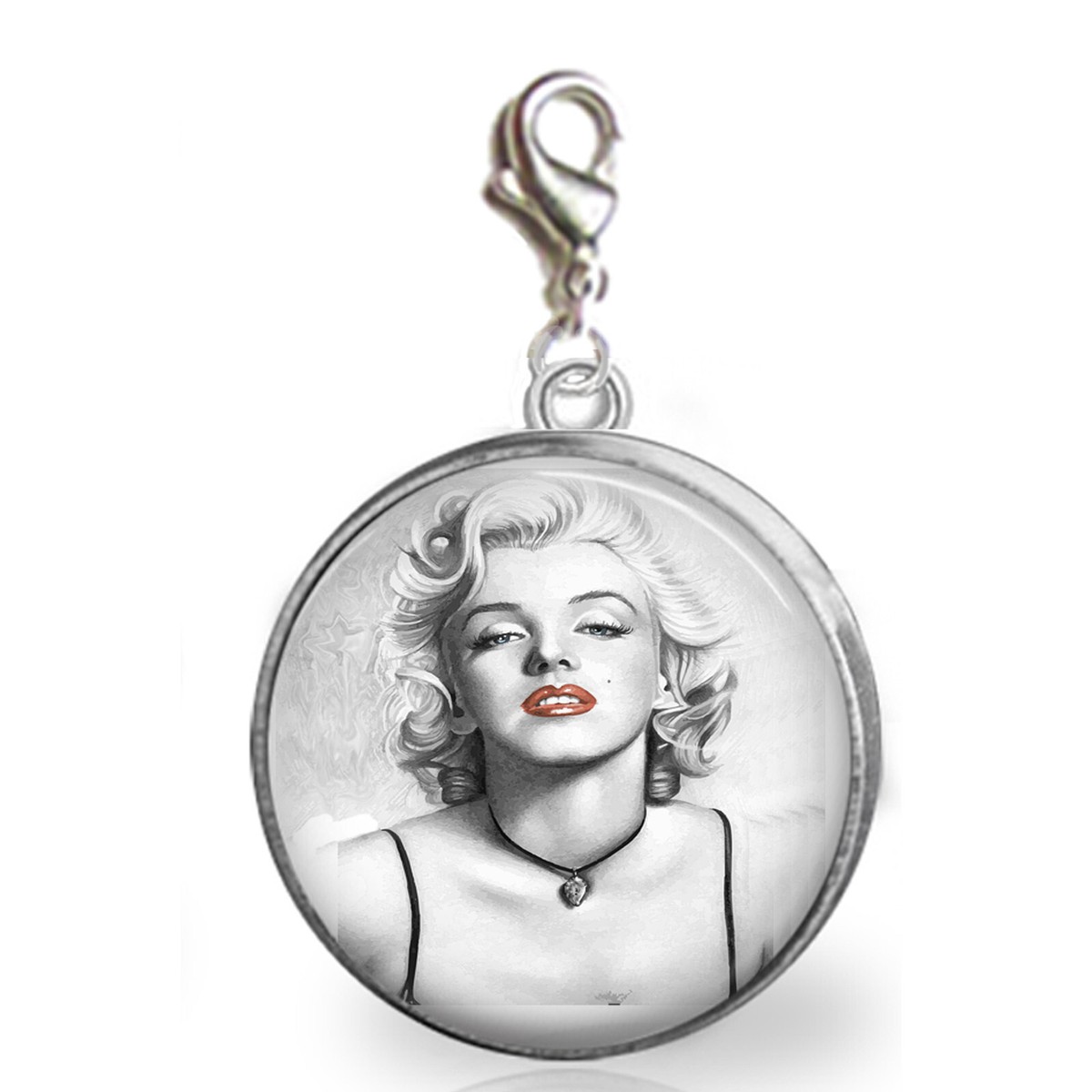 Marilyn Monroe Charm Zipper Pull Bracelet Purse Charm Photo 