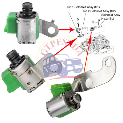 Transmission Shift Solenoid S1&S2&SL For Toyota Corolla 1.8L