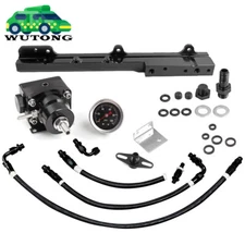 Fuel Pressure Regulator Gauge Rail Kit For B16 B18 B20 B Series Honda Acura FPR